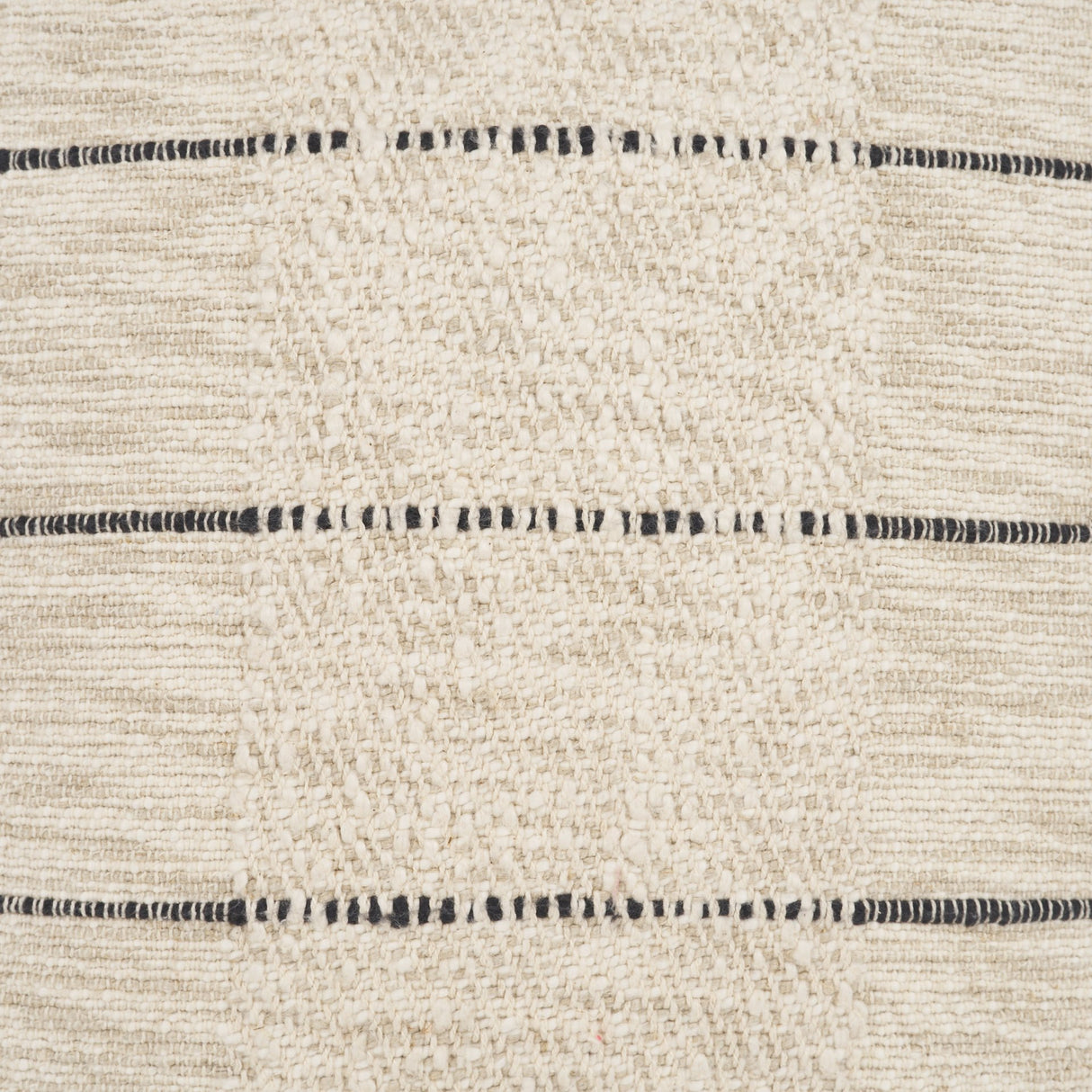 Lyle 20x20 Square Oatmeal w/ Black Stripes Decorative Pillow Cover from Mercana - Luna Furniture