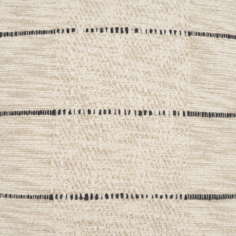 Lyle 20x20 Square Oatmeal w/ Black Stripes Decorative Pillow Cover from Mercana - Luna Furniture