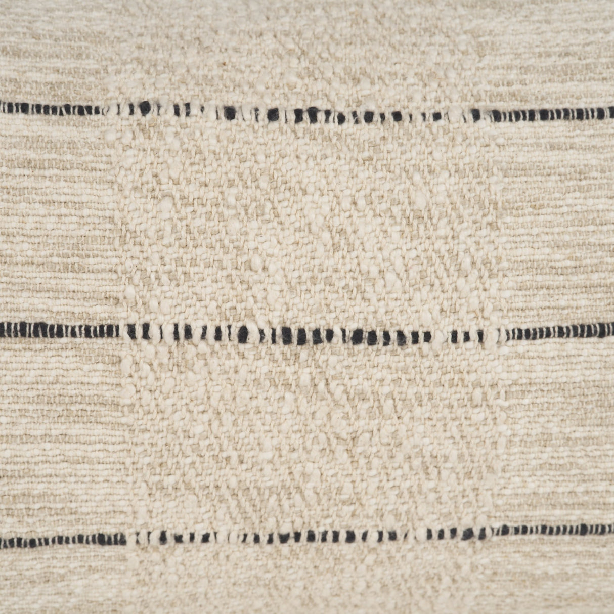 Lyle 14x26 Lumbar Oatmeal w/ Black Stripes Decorative Pillow Cover from Mercana - Luna Furniture