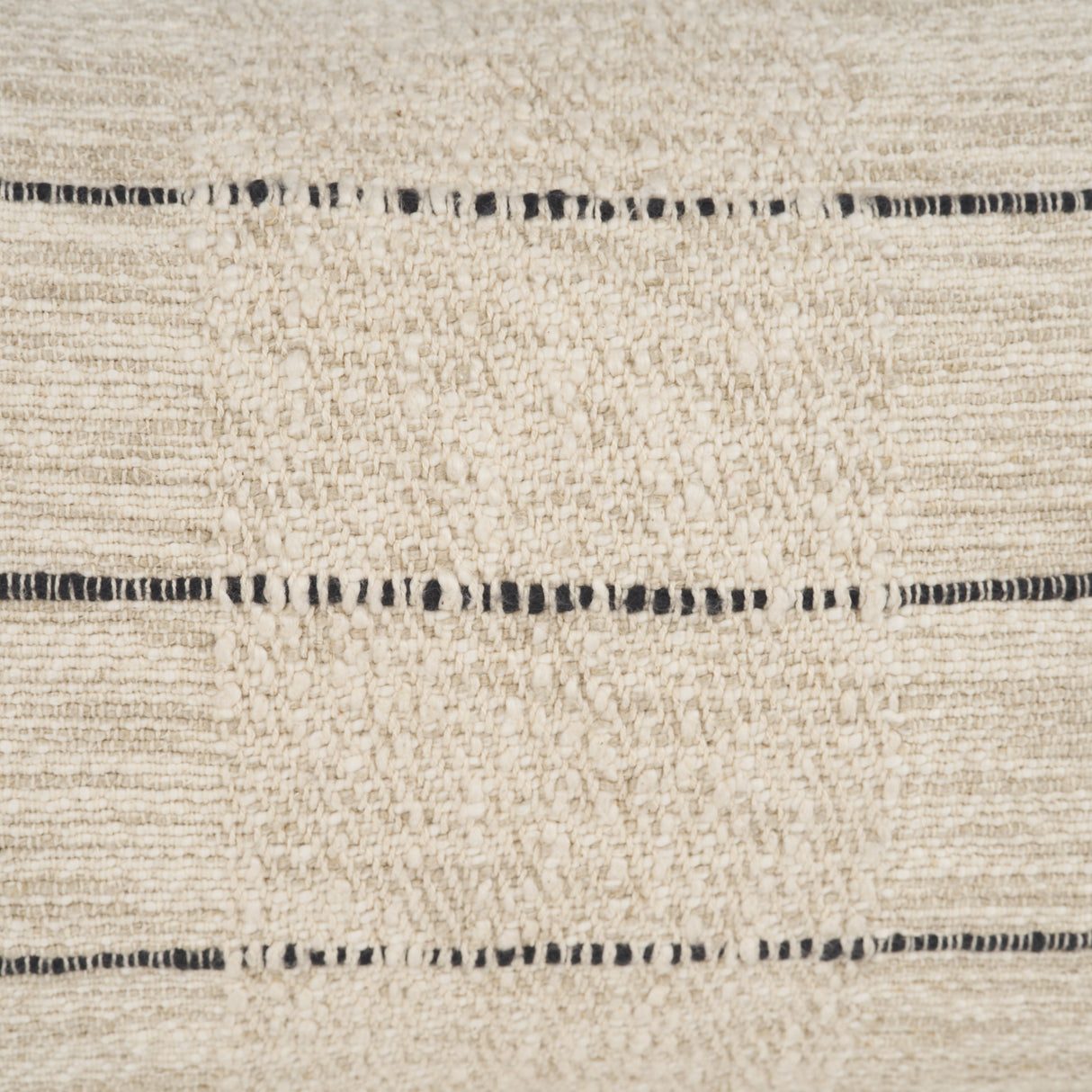 Lyle 13x21 Square Oatmeal w/ Black Stripes Decorative Pillow Cover from Mercana - Luna Furniture