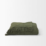 Kambal Evergreen Woven Cotton Throw Blanket from Mercana - Luna Furniture
