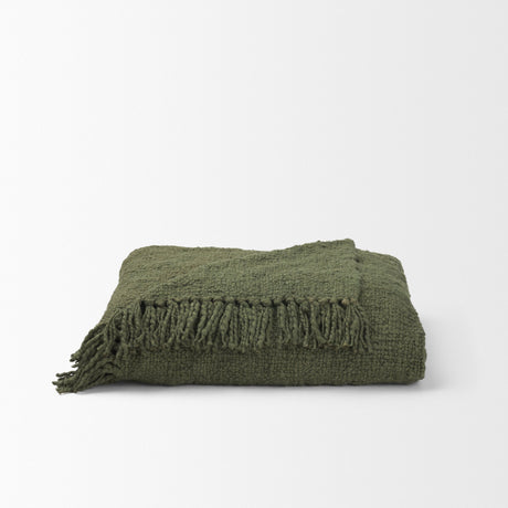 Kambal Evergreen Woven Cotton Throw Blanket from Mercana - Luna Furniture