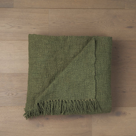 Kambal Evergreen Woven Cotton Throw Blanket from Mercana - Luna Furniture