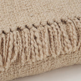 Kambal Light Beige Woven Cotton Throw Blanket from Mercana - Luna Furniture