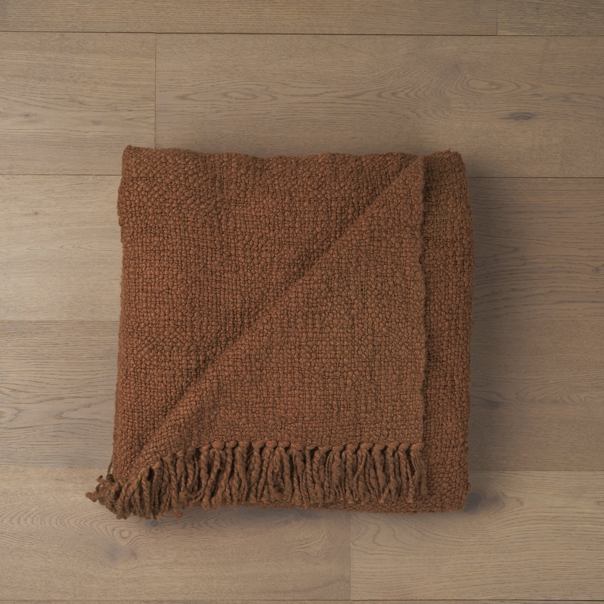 Kambal Mahogany Woven Cotton Throw Blanket from Mercana - Luna Furniture