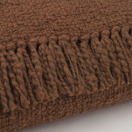 Kambal Mahogany Woven Cotton Throw Blanket from Mercana - Luna Furniture