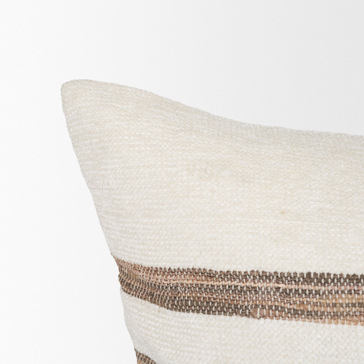Maryn 22x22 Square Cream w/ Brown Stripes Decorative Pillow Cover from Mercana - Luna Furniture