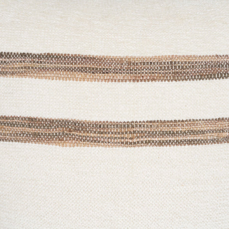 Maryn 22x22 Square Cream w/ Brown Stripes Decorative Pillow Cover from Mercana - Luna Furniture