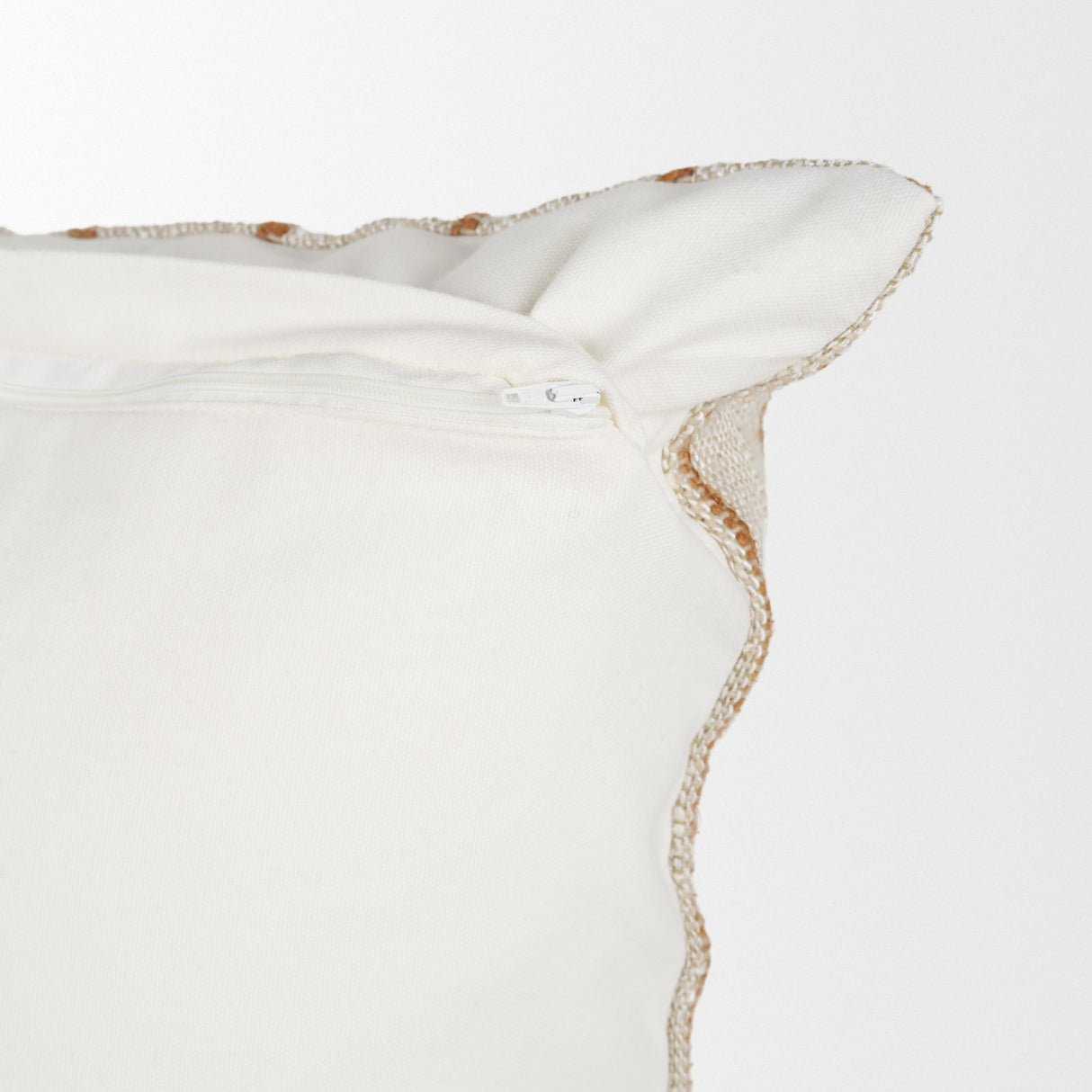 Merrick 22x22 Square Natural Beige w/ Orange Stripes Decorative Pillow from Mercana - Luna Furniture