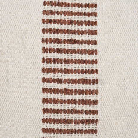 Levon 22x22 Plush Cream w/ Orange Dashed Stripes Decorative Pillow Cover from Mercana - Luna Furniture