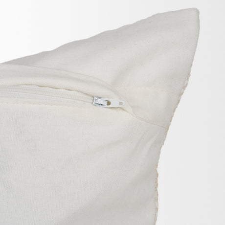Levon 22x22 Plush Cream w/ Orange Dashed Stripes Decorative Pillow Cover from Mercana - Luna Furniture