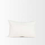 Levon 13x21 Lumbar Plush Cream w/ Orange Dashed Stripes Decorative Pillow Cover from Mercana - Luna Furniture