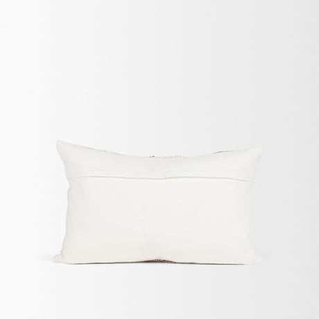 Levon 13x21 Lumbar Plush Cream w/ Orange Dashed Stripes Decorative Pillow Cover from Mercana - Luna Furniture