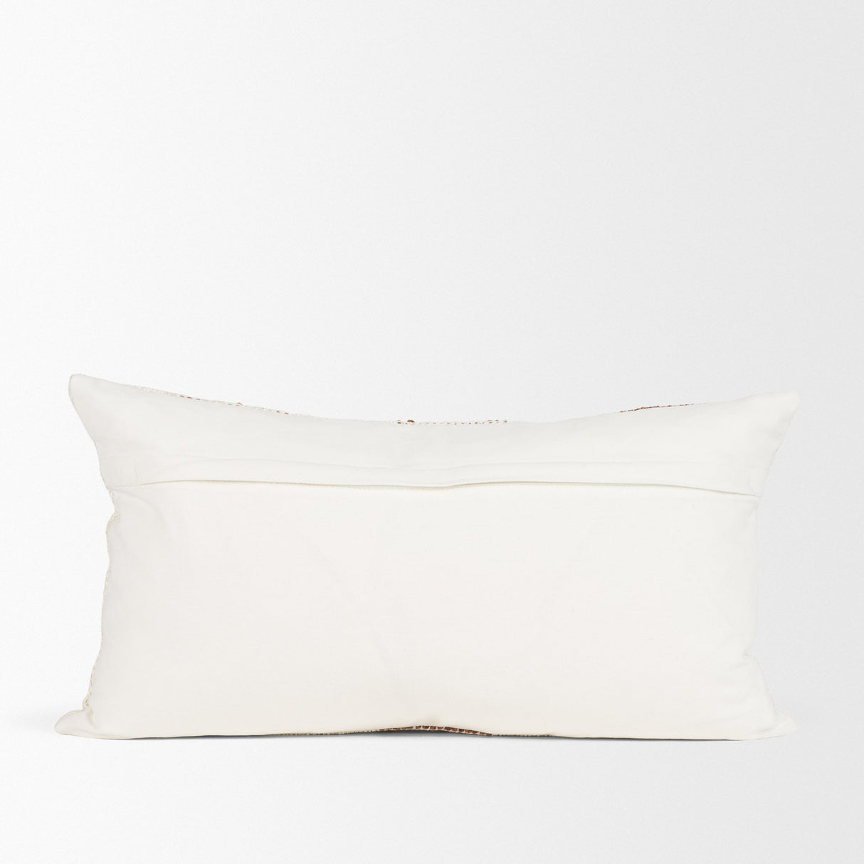 Levon 14x26 Lumbar Plush Cream w/ Orange Dashed Stripes Decorative Pillow Cover from Mercana - Luna Furniture