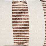 Levon 14x26 Lumbar Plush Cream w/ Orange Dashed Stripes Decorative Pillow Cover from Mercana - Luna Furniture