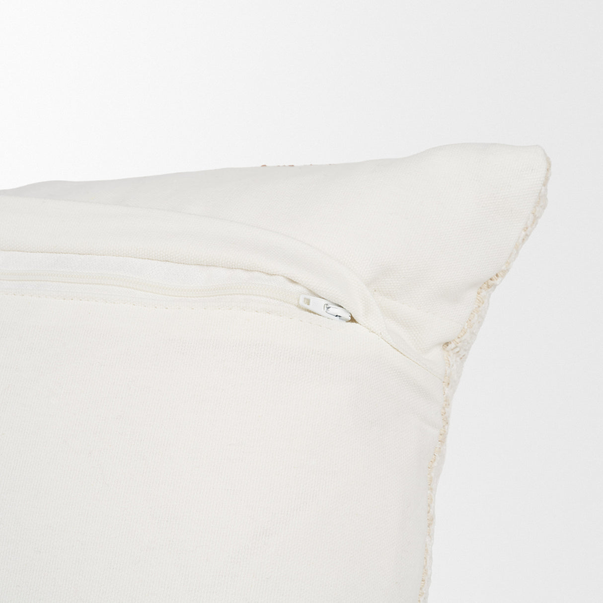 Levon 14x26 Lumbar Plush Cream w/ Orange Dashed Stripes Decorative Pillow Cover from Mercana - Luna Furniture