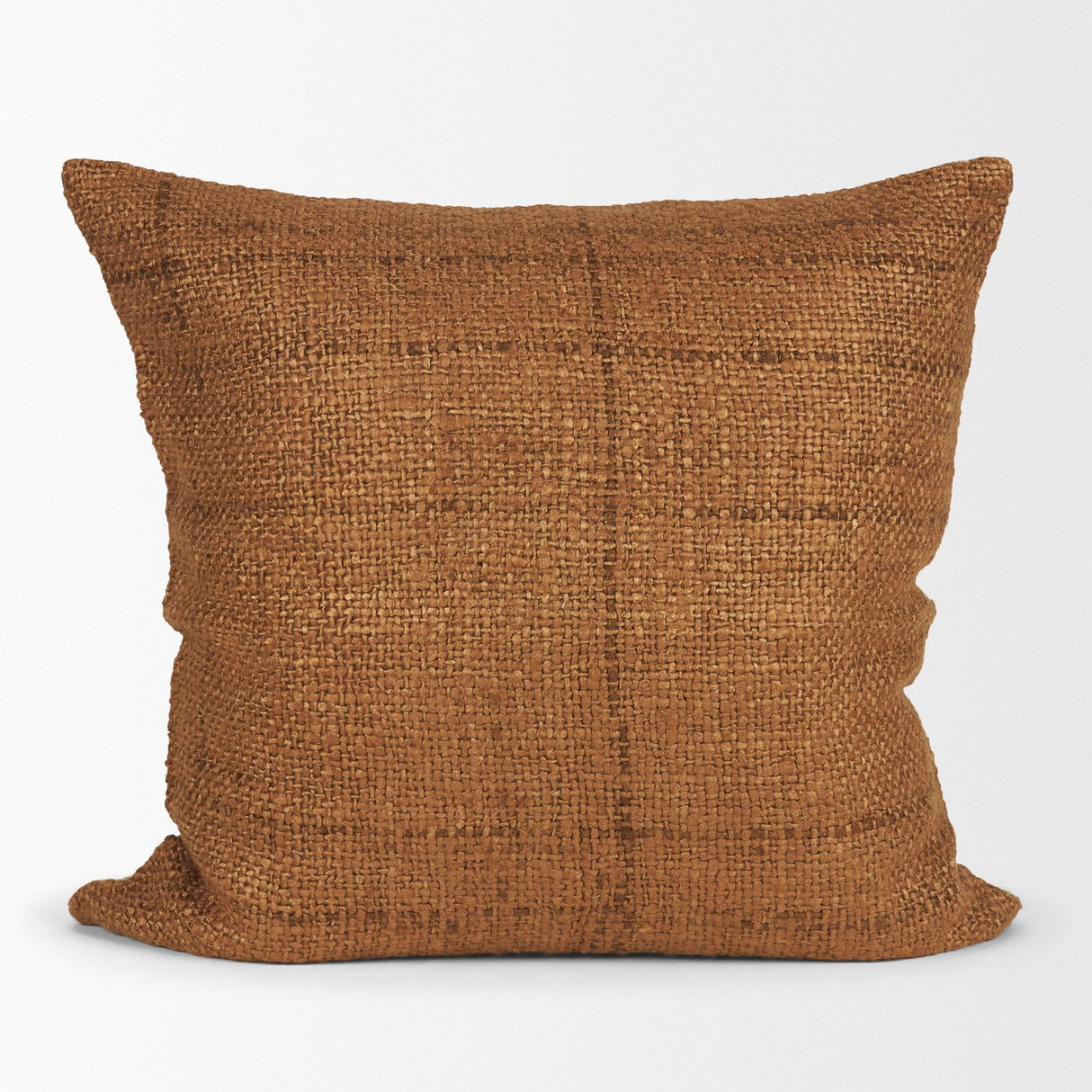 Lowen 22x22 Square Copper Rust Woven Decorative Pillow from Mercana - Luna Furniture