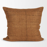 Lowen 22x22 Square Copper Rust Woven Decorative Pillow from Mercana - Luna Furniture