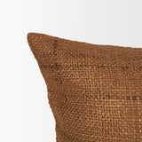 Lowen 22x22 Square Copper Rust Woven Decorative Pillow from Mercana - Luna Furniture