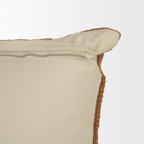 Lowen 22x22 Square Copper Rust Woven Decorative Pillow from Mercana - Luna Furniture