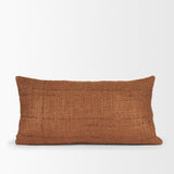 Lowen 14x26 Lumbar Copper Rust Woven Decorative Pillow from Mercana - Luna Furniture