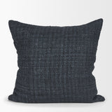 Lowen 22x22 Square Navy Woven Decorative Pillow from Mercana - Luna Furniture