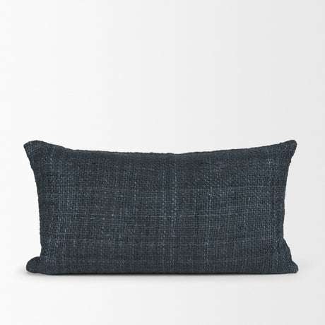 Lowen 14x26 Lumbar Navy Woven Decorative Pillow from Mercana - Luna Furniture
