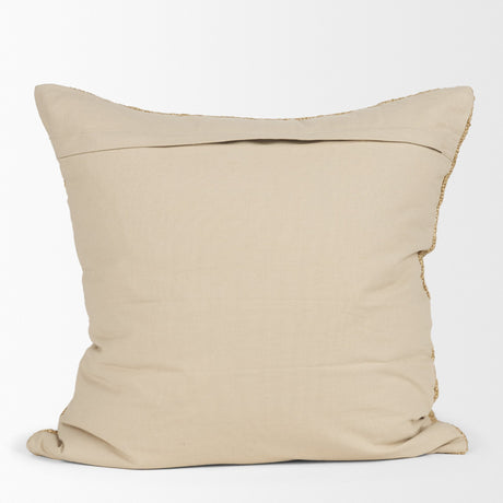 Lowen 22x22 Square Gold Woven Decorative Pillow from Mercana - Luna Furniture