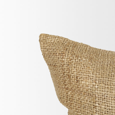 Lowen 22x22 Square Gold Woven Decorative Pillow from Mercana - Luna Furniture