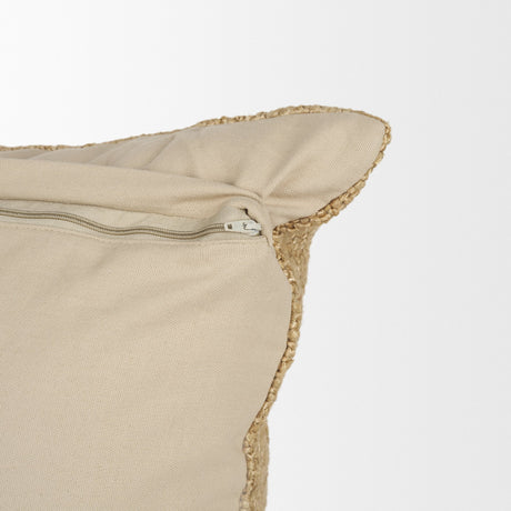 Lowen 22x22 Square Gold Woven Decorative Pillow from Mercana - Luna Furniture