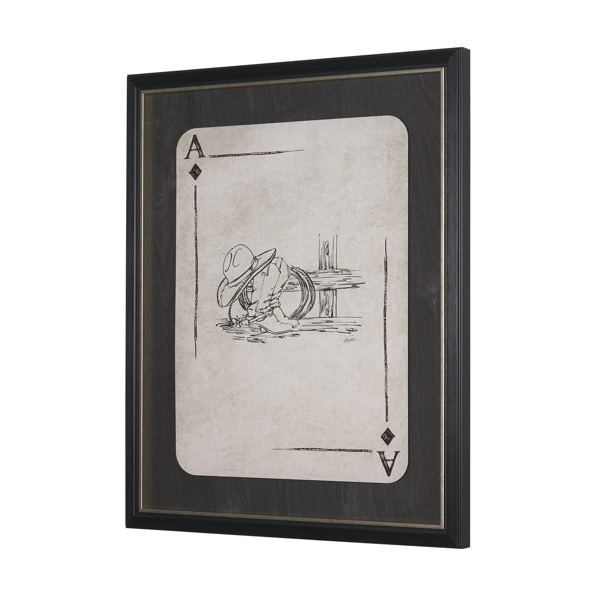 Aces Wild IV by Mercana Studio Textured Framed Artwork Matted under Glass from Mercana - Luna Furniture