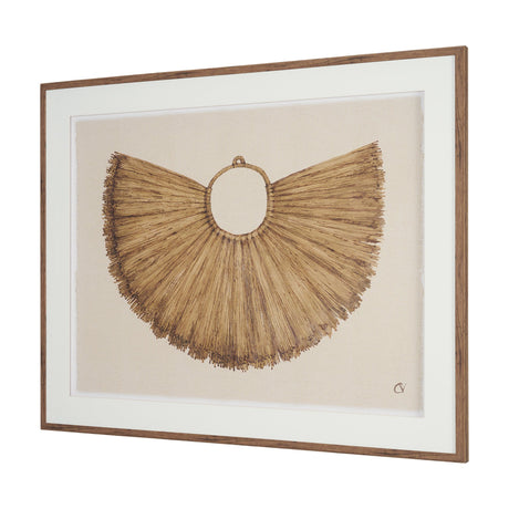 Papua Necklace I by Mercana Studio Hand-Embellished Textured Framed Artwork Matted under Glass from Mercana - Luna Furniture