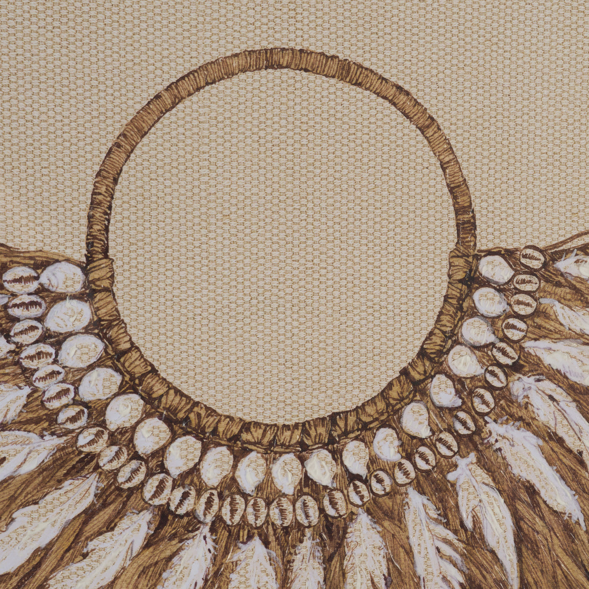 Papua Necklace II by Mercana Studio Hand-Embellished Textured Framed Artwork Matted under Glass from Mercana - Luna Furniture