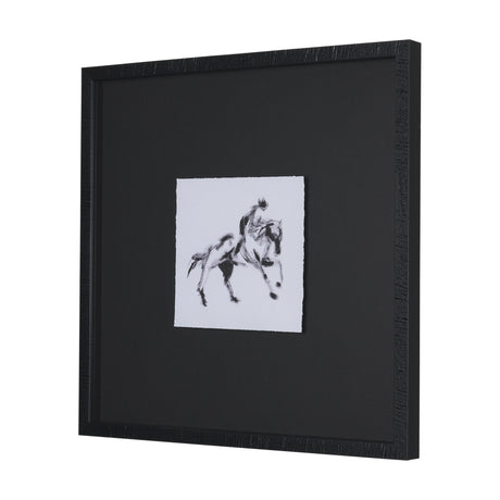 Galloping Silhouette by Santhosh ch Hand-Embellished Framed Artwork Matted under Glass from Mercana - Luna Furniture