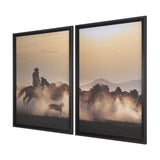 Dusty Herd Chase (Set of 2) by Ismail Atabek FramedPhoto Print Matted under Glass from Mercana - Luna Furniture