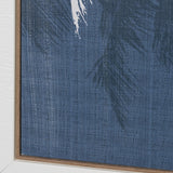 Palm Shadow I (Blue) by Mercana Studio Hand-Embellished Textured Framed Canvas Artwork from Mercana - Luna Furniture