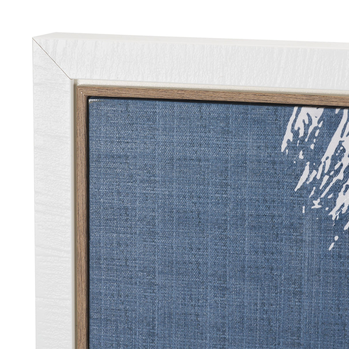 Palm Shadow II (Blue) by Mercana Studio Hand-Embellished Textured Framed Canvas Artwork from Mercana - Luna Furniture