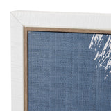 Palm Shadow II (Blue) by Mercana Studio Hand-Embellished Textured Framed Canvas Artwork from Mercana - Luna Furniture