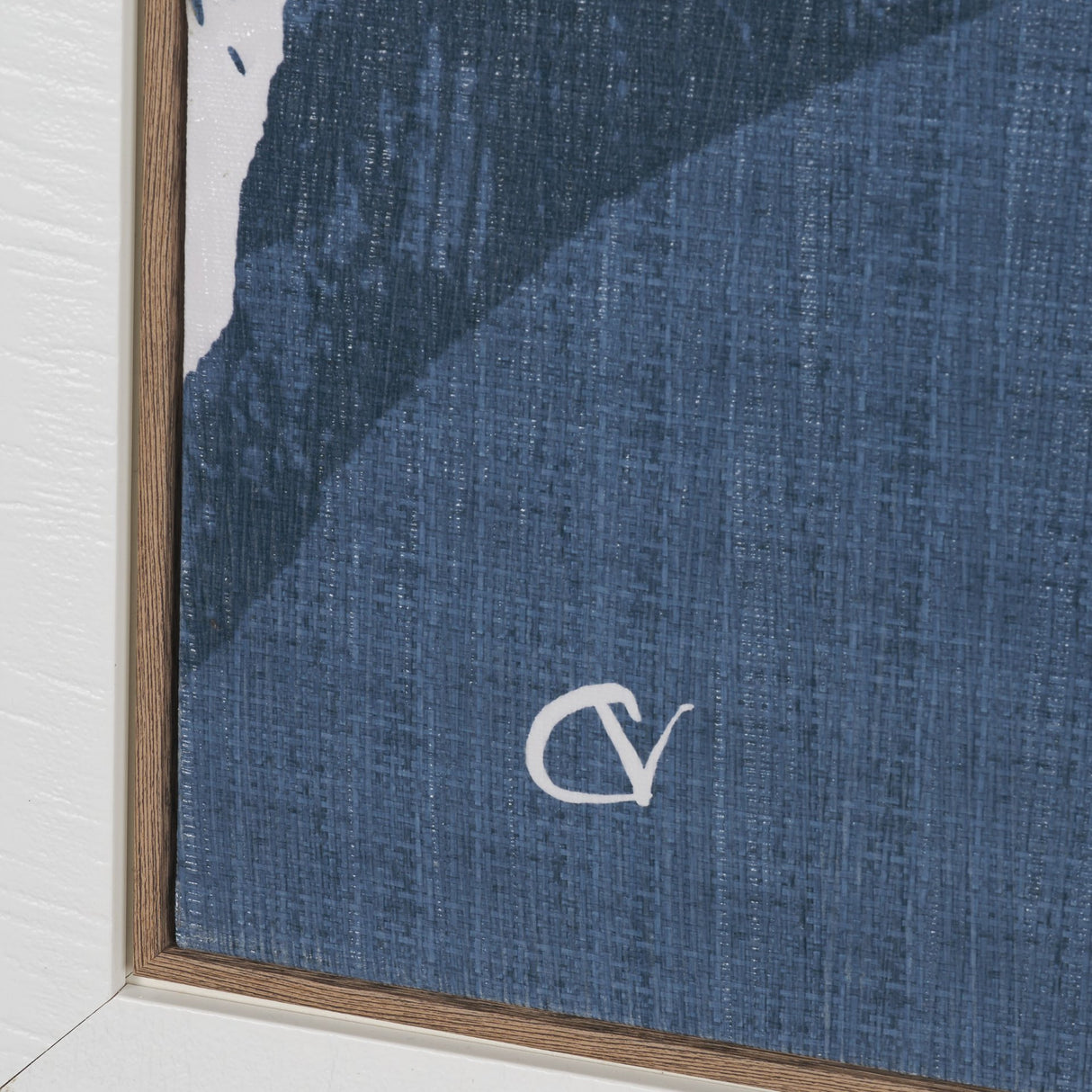 Palm Shadow II (Blue) by Mercana Studio Hand-Embellished Textured Framed Canvas Artwork from Mercana - Luna Furniture