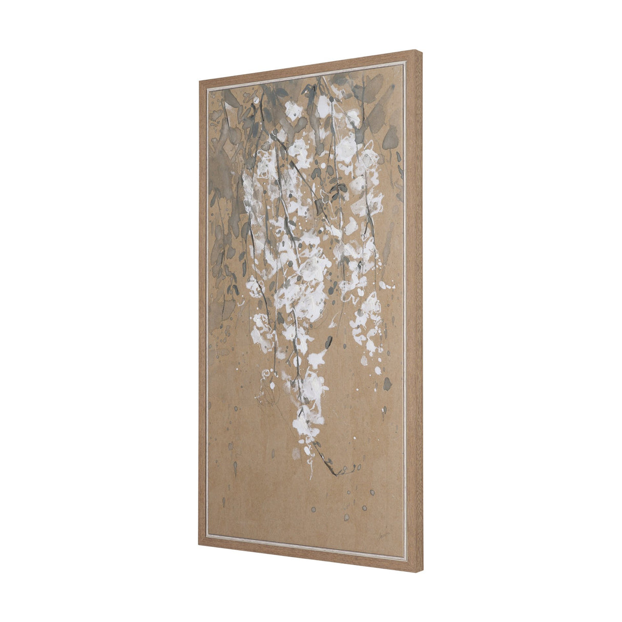 White Wisteria I by Mercana Studio Hand-Embellished Textured Framed Canvas Artwork from Mercana - Luna Furniture
