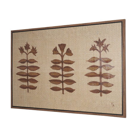Folk Flowers by Mercana Studio Hand-Embellished Textured Framed Canvas Artwork from Mercana - Luna Furniture