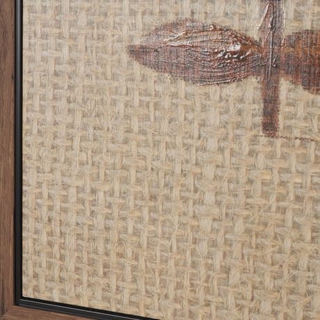 Folk Flowers by Mercana Studio Hand-Embellished Textured Framed Canvas Artwork from Mercana - Luna Furniture