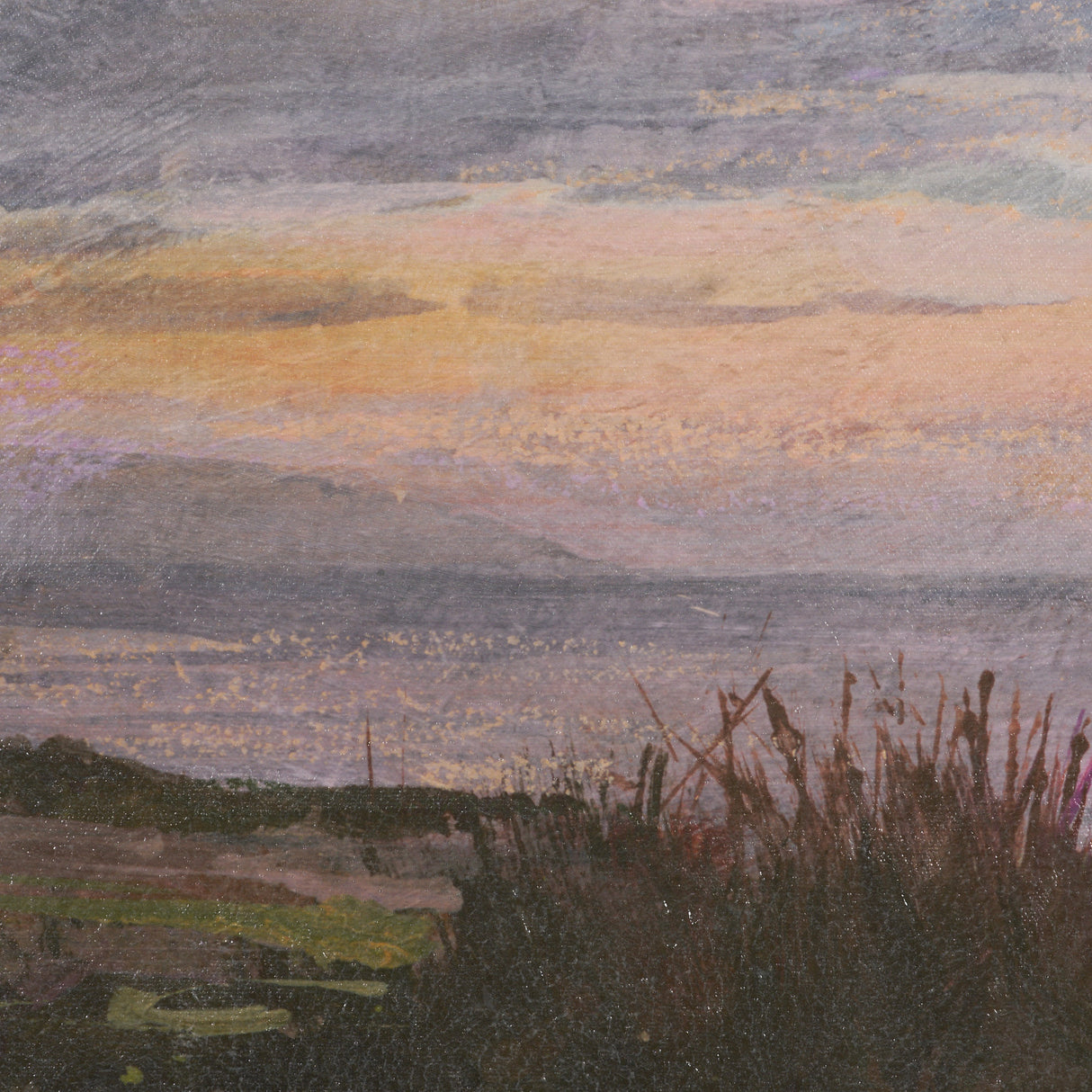 Crescent Sunset I by Mercana Studio Hand-Embellished Textured Framed Canvas Artwork from Mercana - Luna Furniture