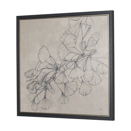 Ginkgo Shadows II by Mercana Studio Hand-Embellished Textured Framed Canvas Artwork from Mercana - Luna Furniture