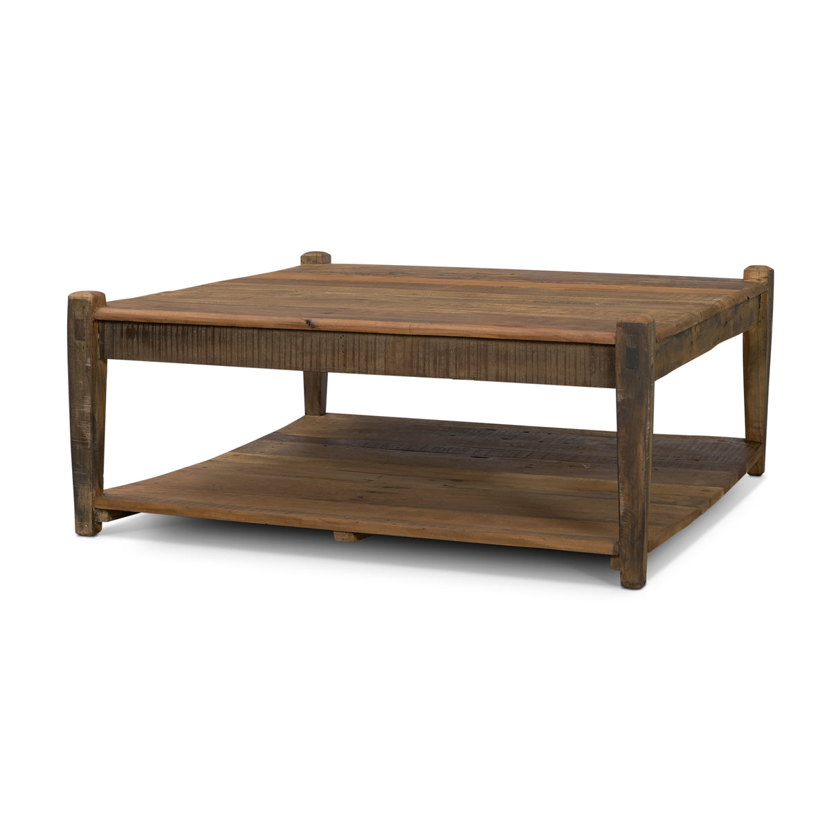 Ashwick Dark Brown Reclaimed Wood Square Coffee Table from Mercana - Luna Furniture
