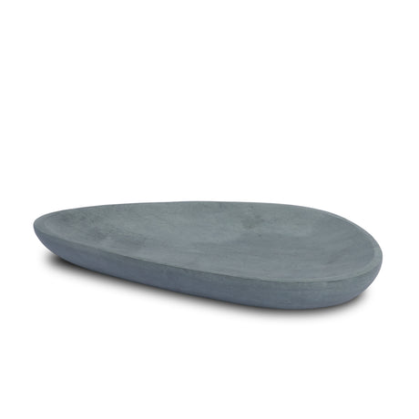 Tria Rounded Triangular Grey Marble Decorative Tray from Mercana - Luna Furniture