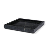 Stratus Black Marble Square Decorative Tray from Mercana - Luna Furniture