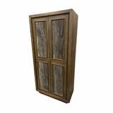 Valterra Dark Brown Wood w/ Cappuccino Marble 4 Door Tall Cabinet from Mercana - Luna Furniture