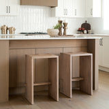 Aida 26" Seat Height Light Brown Wood Counter Stool from Mercana - Luna Furniture