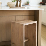 Aida 26" Seat Height Light Brown Wood Counter Stool from Mercana - Luna Furniture